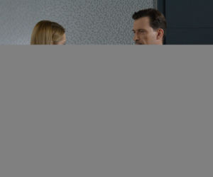 Pierwsza miłość. Aśka (Paulina Gałązka), prezes (Dariusz Kordek)