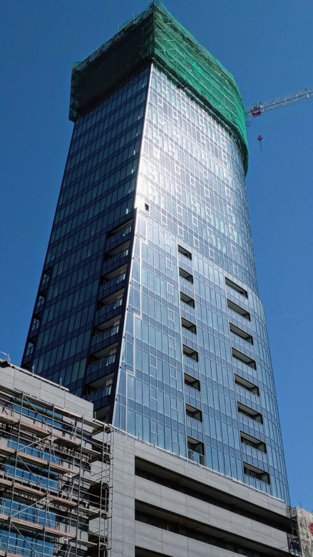 Budowa Hanza Tower - kwiecień 2020