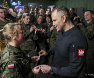 Karol Nawrocki na granicy w Wigilię