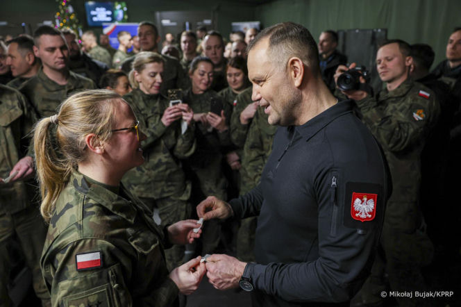 Karol Nawrocki na granicy w Wigilię