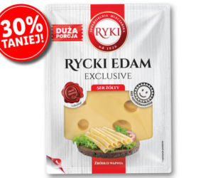 Sery z twojego regionu! Ser Edam Rycki w plastrach XXL (Ryki, 6,99 zł 400 g/ 