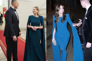 Tak Marta Nawrocka wystroiła się na obiad z rodziną królewską. Zainspirowała się księżną Kate?