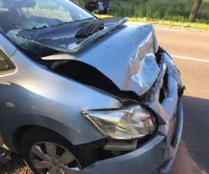 Czechowizna. Wypadek na DK 65. Zderzenie hondy z toyotą
