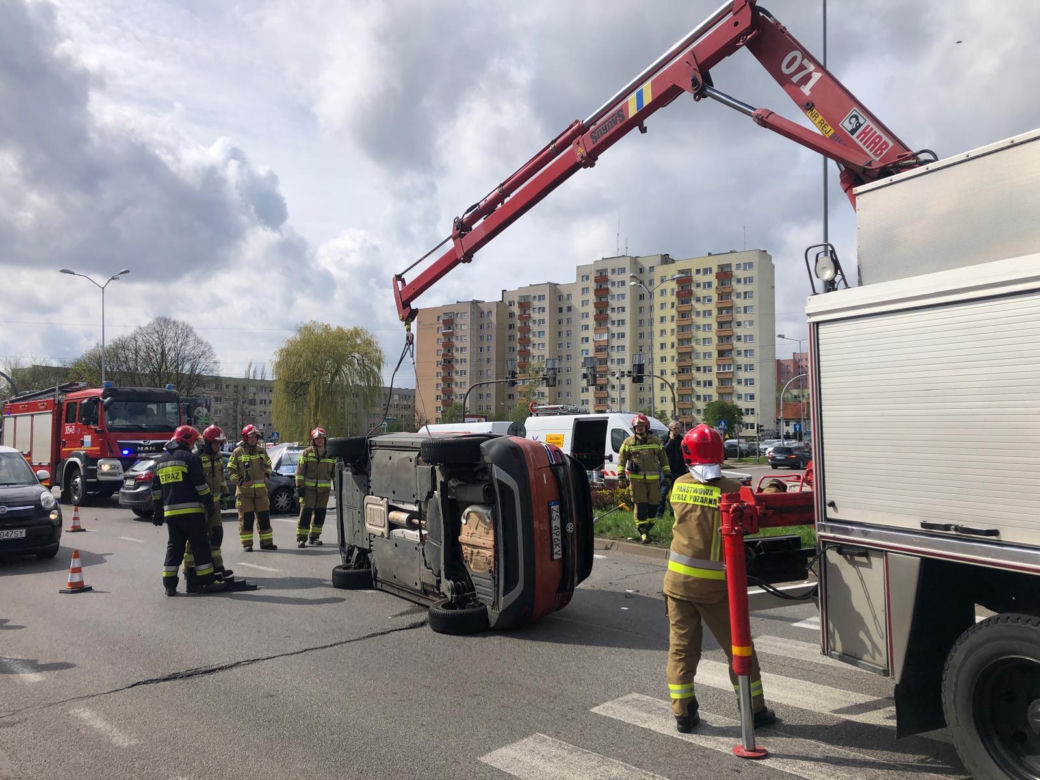Wypadek na ul. Obotryckiej w Szczecinie
