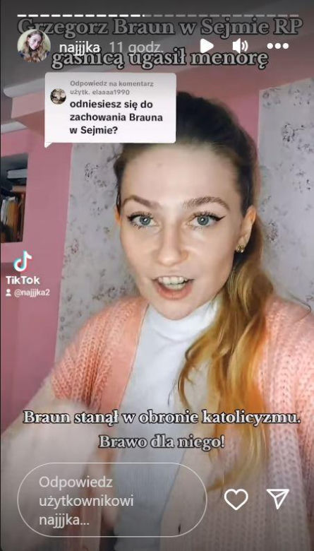 Najjjka chwali Grzegorza Brauna