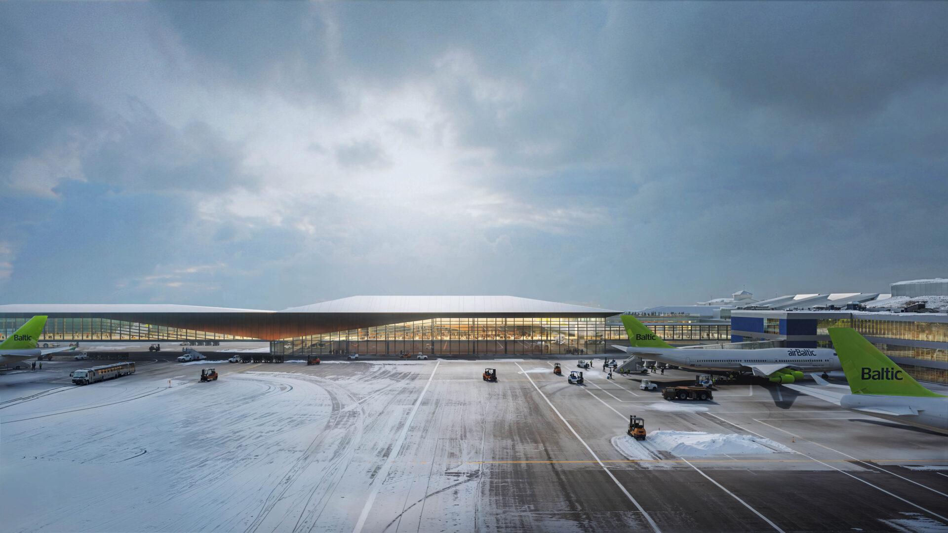Projekt Terminala lotniska w Wilnie autorstwa Zaha Hadid Architects