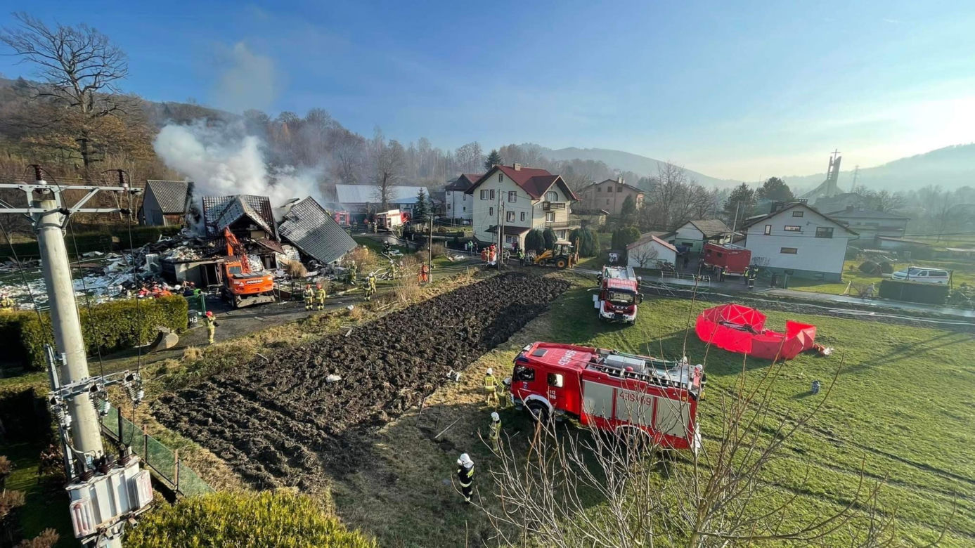Tragedia w Ustroniu! Wybuch gazu rozsadził dom jednorodzinny