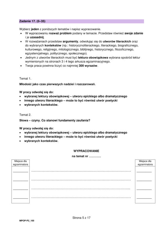 Matura próbna 2023: polski.   Arkusz CKE [GALERIA]