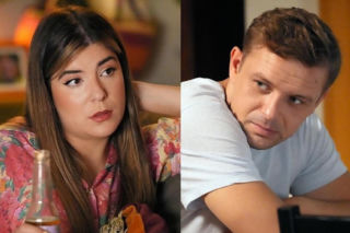 Barwy szczęścia, odcinek 3308. Agata (Natalia Zambrzycka), Hubert (Marek Molak)