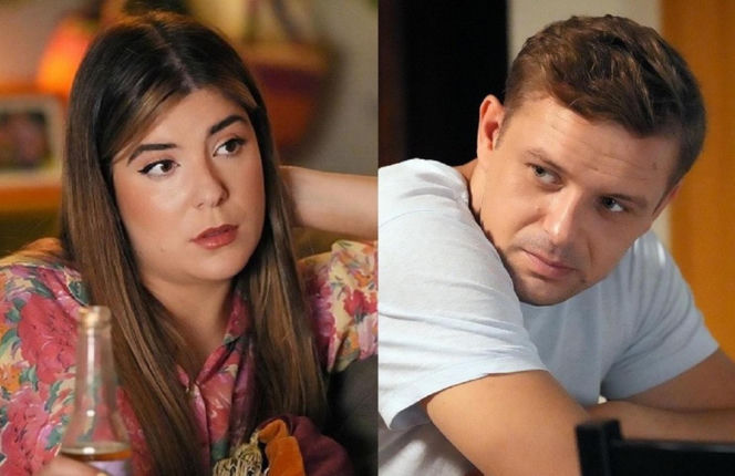 Barwy szczęścia, odcinek 3308. Agata (Natalia Zambrzycka), Hubert (Marek Molak)