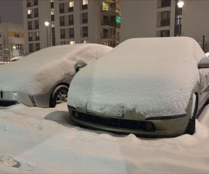 Opady śniegu w Warszawie