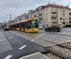Skrzyżowanie ulic Grójeckiej, Wawelskiej i Kopińskiej w Warszawie