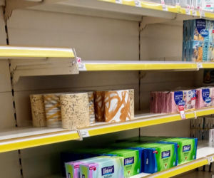 Oblężenie w szczecińskich sklepach z powodu koronawirusa