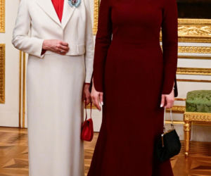 Marta Nawrocka w czerwieni