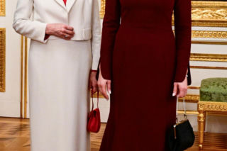 Marta Nawrocka w czerwieni