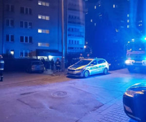 Ewakuacja bloku na os. Piastów w Krakowie