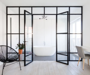 100-metrowy nowoczesny apartament w bieli