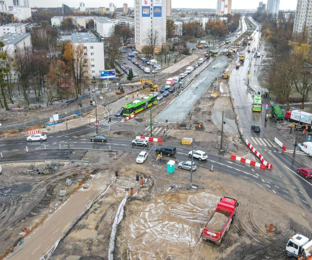 Trwa przebudowa ronda Rataje