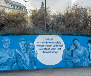 Ten mural przypomina o udziale w Narodowym Spisie Powszechnym Ludności i Mieszkań