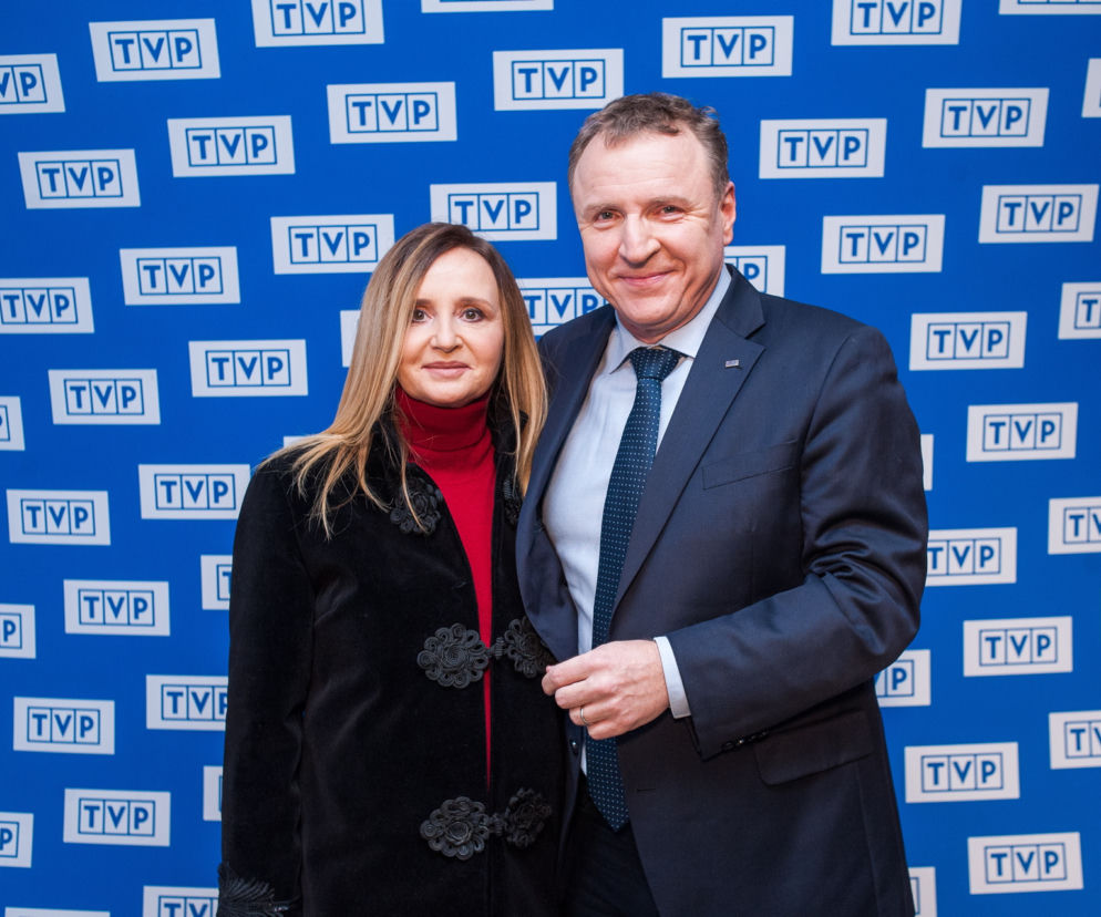 Jacek Kurski z żoną Joanną na premierze filmu „Marusarz. Tatrzański Orzeł”