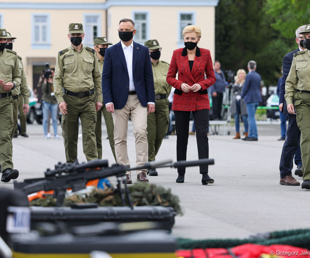 Agata Duda pierwszy raz publicznie pojawiła się po kontuzji kostki