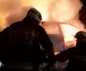 Makabra pod Mordami. Spalił się w aucie, bo zapalił papierosa