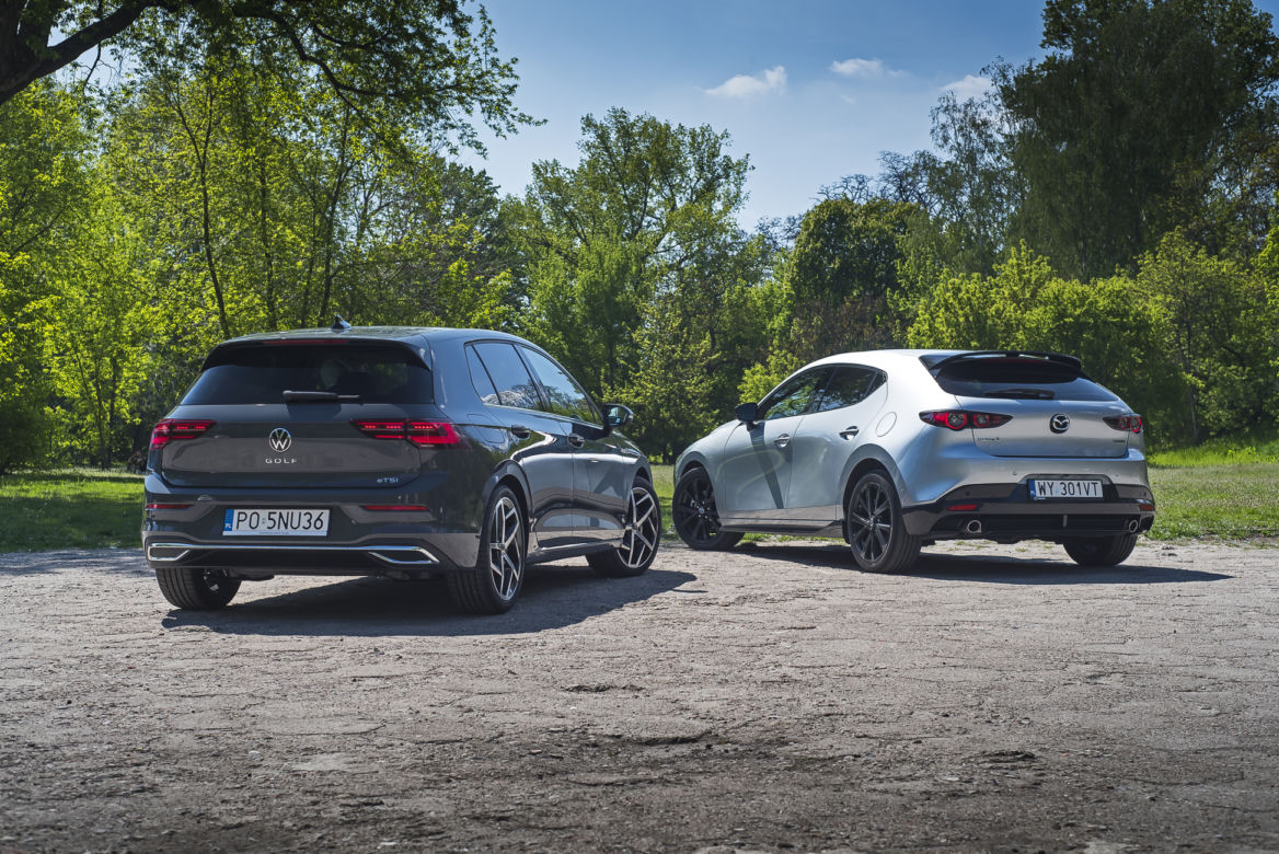 Mazda 3 Skyactiv-G 150 KM MT6 & Volkswagen Golf 8 1.5 eTSI 150 KM DSG7