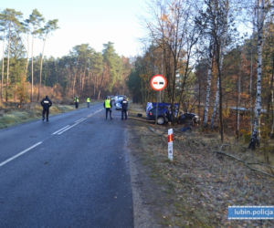 BMW rozbiło się na drzewie, nie żyje młoda kobieta