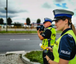 Policjantki pełniące służbę w KWP Białystok
