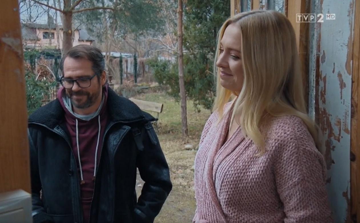 M jak miłość, odcinek 1593, Joasia (Barbara Kurdej-Szatan), Michał (Paweł Deląg)