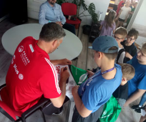 Były siatkarz, Marcin Prus odwiedził uczniów SP nr 7 w Grudziądzu 