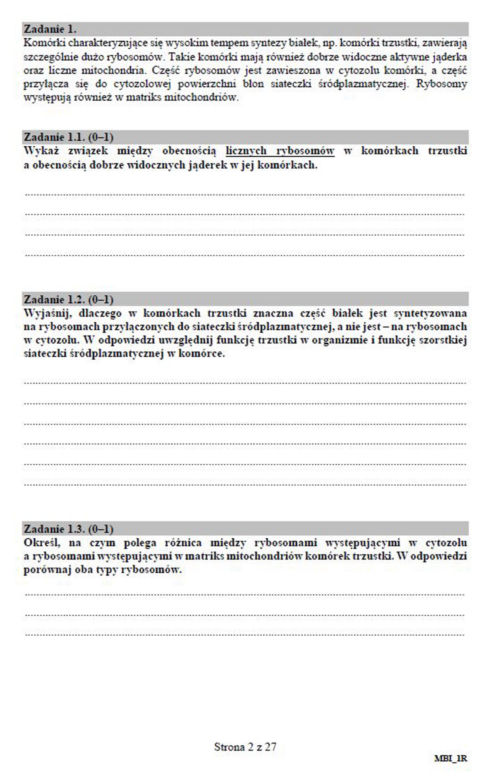 Matura 2019 biologia - poziom rozszerzony