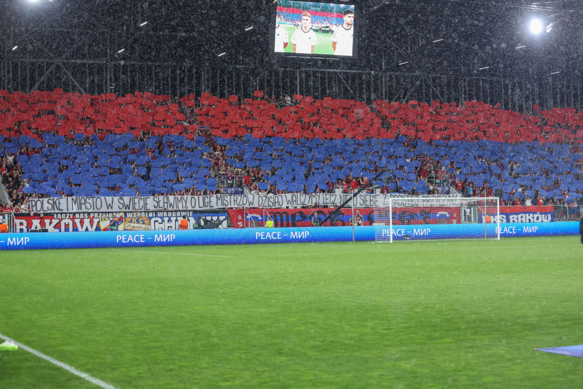Kibice na meczu Raków Częstochowa - FC Kopenhaga