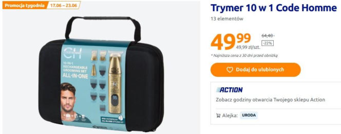 trymer na Dzień Ojca w promocji w Action