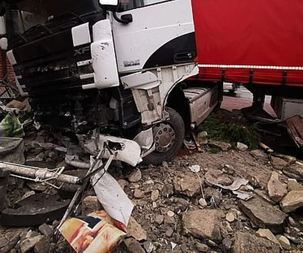 TIR STARANOWAŁ RESTAURACJĘ! Sceny grozy na Lubelszczyźnie