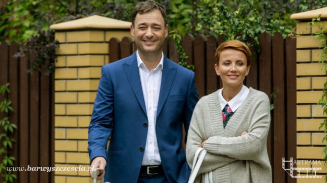 Barwy szczęści. Marta Walawska (Katarzyna Zielińska), Artur Chowański (Jacek Rozenek)