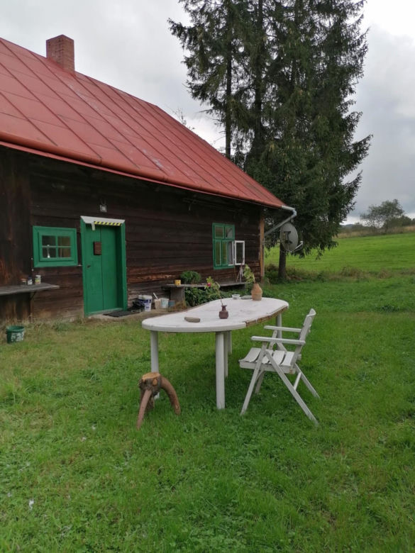 Remont chyży łemkowskiej w Hańczowej