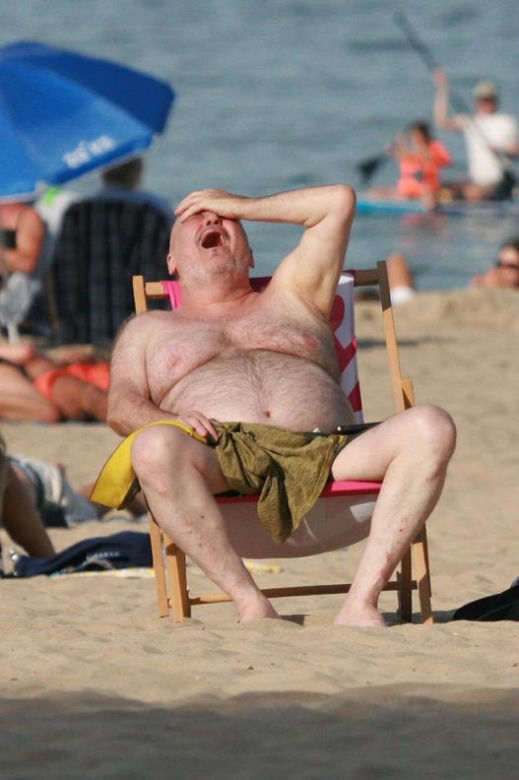Marian Lichtman na plaży
