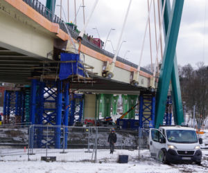 Próbne obciążenia na Moście Uniwersyteckim. Kiedy wjadą tu auta? [ZDJĘCIA]
