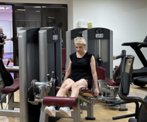 Joanna Scheuring-Wielgus na siłowni