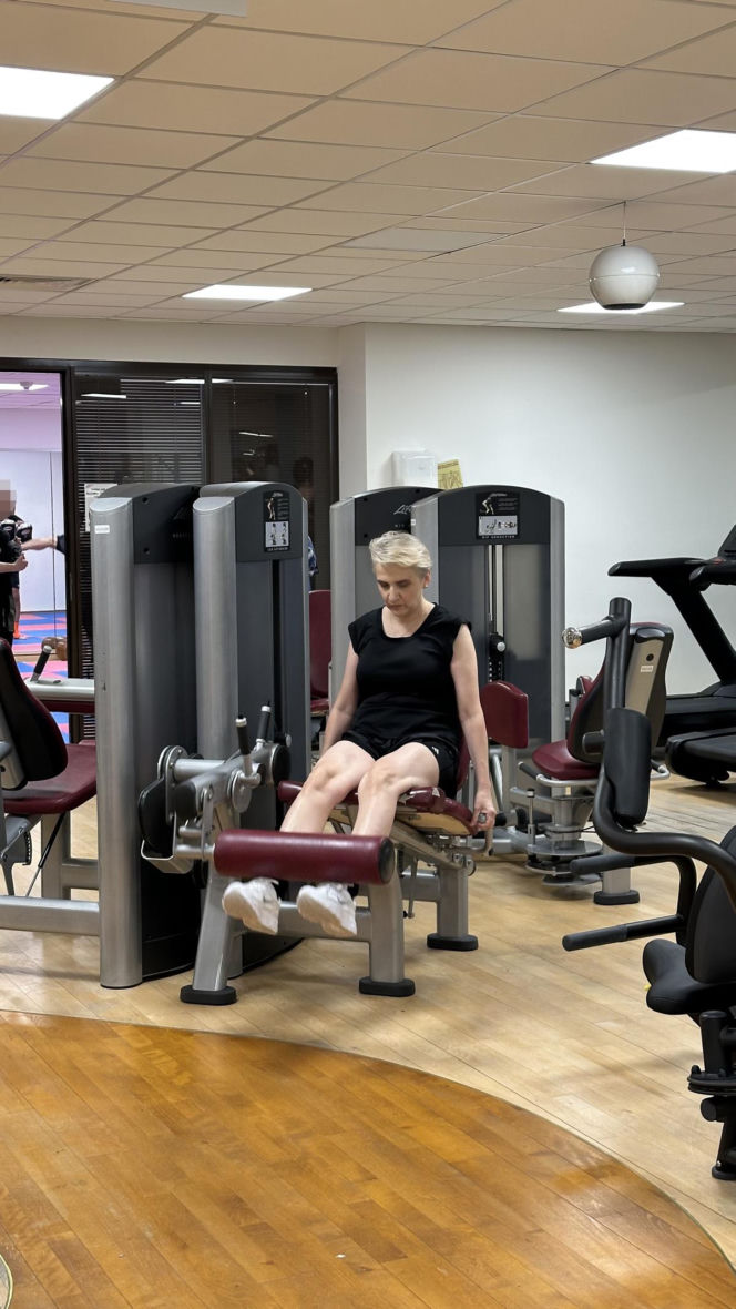 Joanna Scheuring-Wielgus na siłowni