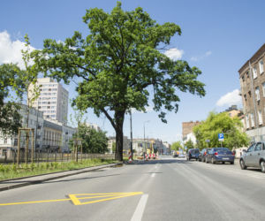 Utrudnienia na Targowej spowodowane przewróconą ciężarówką