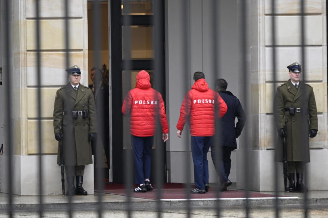 Kacper Tomasiak i skoczkowie u prezydenta