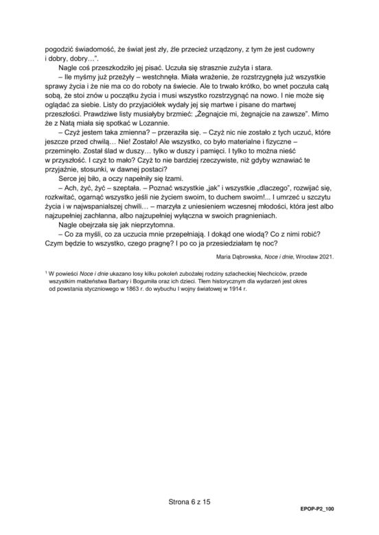 Matura poprawkowa 2023: polski. Formuła 2015