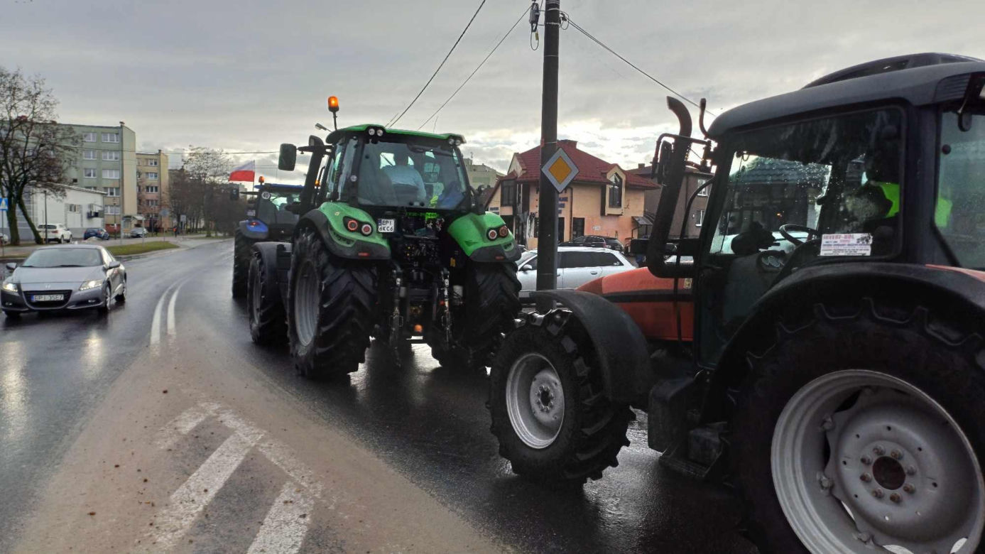 Protest rolników w Piotrkowie Trybunalskim