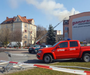 Pali się budynek Panoramy Leszczyńskiej w Lesznie