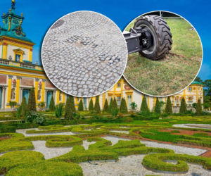 Afera wokół imprezy w Wilanowie! Mamy zdjęcia pierwszych zniszczeń. Na teren zabytku wjechał ciężki sprzęt