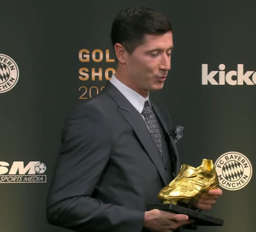 Robert Lewandowski ze Złotym Butem