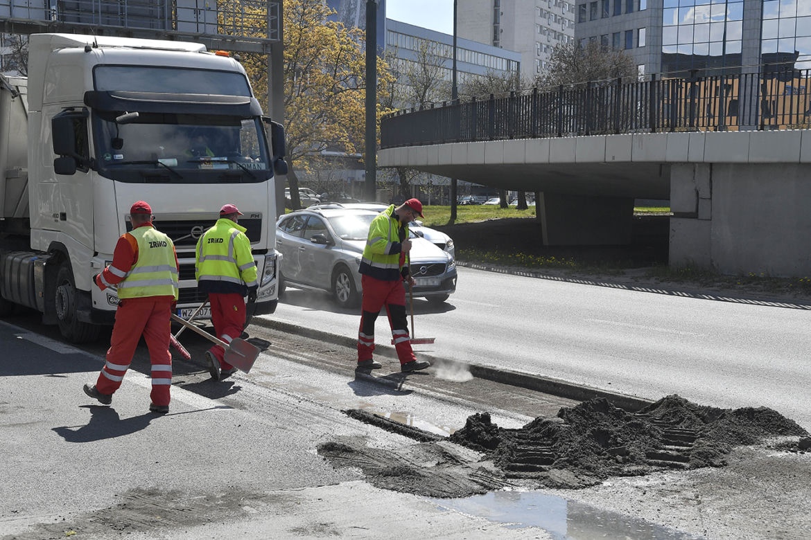 Remont Wisłostrady spowodował duży korek