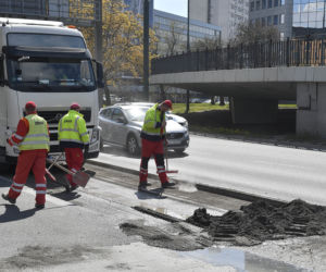 Remont Wisłostrady spowodował duży korek
